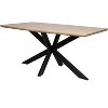 LeisureMod Ravenna 5-Piece Dining Set - 63" Rectangular MDF Top Dining Table in Maple & 4 Velvet Dining Chairs in White Steel Legs - 4 of 4