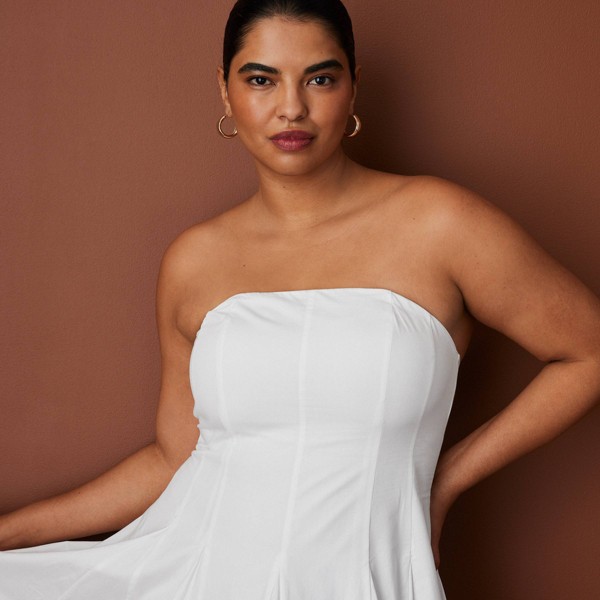Vestido midi de tirantes finos para mujer - Rosie Assoulin x Target Blanco 5