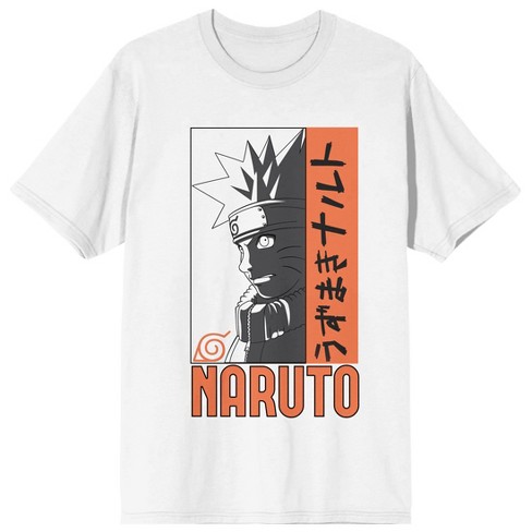 Naruto Classic Character Line Art With Title Women's White Graphic Tee ...