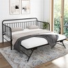 DHP Oddny Metal Daybed with Pop Up Trundle Bed, Twin over Twin, Black - 4 of 4