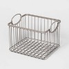 Wire Stackable Storage Basket Gray - Pillowfort™ - image 3 of 4