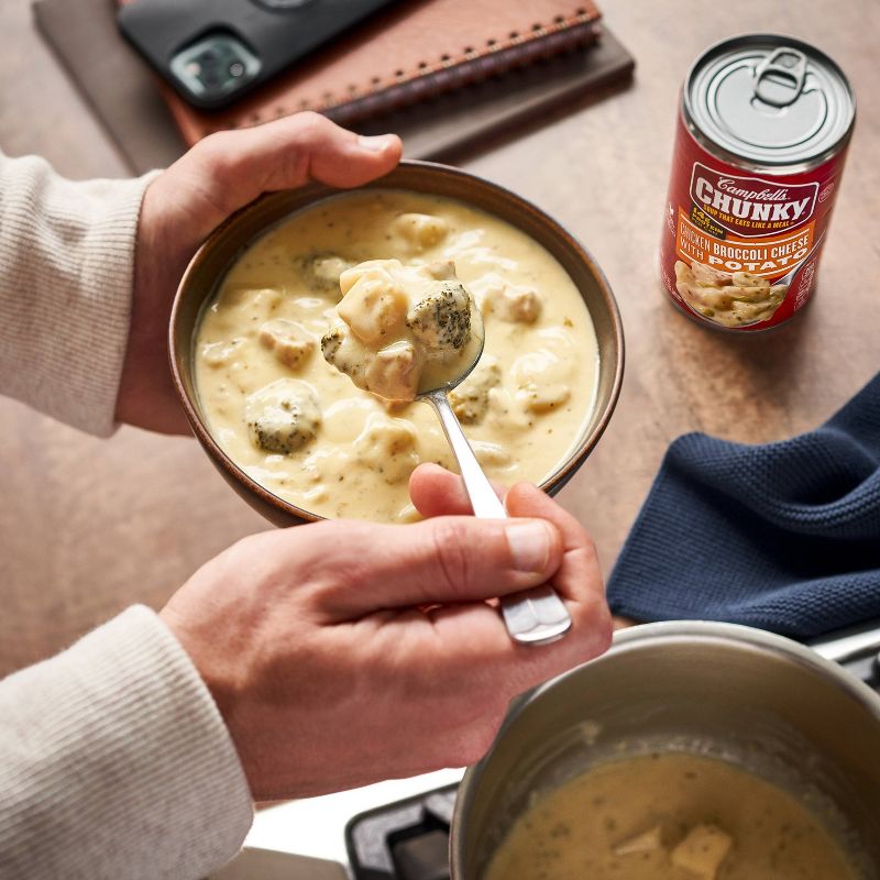 Campbell&#39;s Chunky Chicken Broccoli Cheese with Potato Soup - 18.8oz, 3 of 16