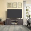 Franklin TV Stand for TVs up to 56" Brown - Manhattan Comfort: Rustic Style, Media Storage, Cabinet Doors - 2 of 4