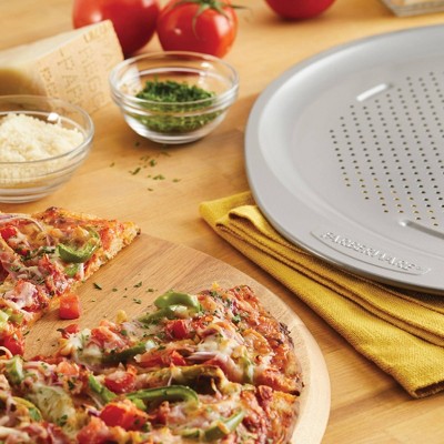 Farberware Light Gray Nonstick 15.5" Carbon Steel Pizza Pan