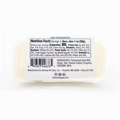 The Humble Goat Honey Goat Cheese Log - 4oz