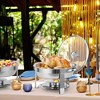 Garvee Chafing Dish Buffet Set 2 Pack 5QT, Stainless Steel Round Chafing Dishes for Buffet with Lid Holder & Glass Lid - 2 of 4