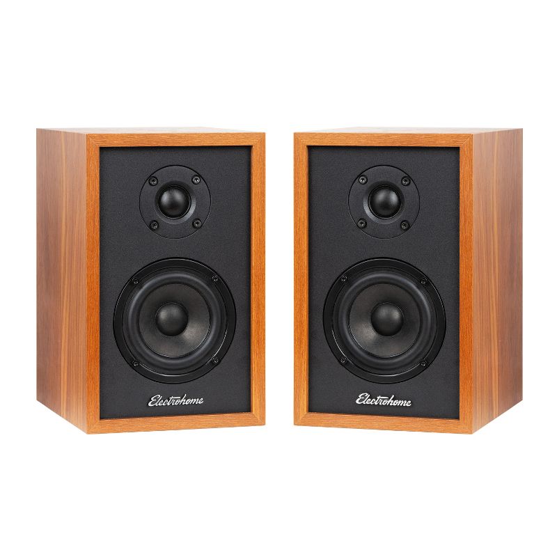 Electrohome Berkeley 2.0 Stereo Powered Bookshelf Speakers with Built-in Amplifier, 3" Drivers, Bluetooth 5, RCA/Aux, 1 of 10