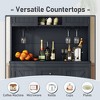Bella Depot Farmhouse Kitchen Cabinet with Storage,Bar Cabinet with Drawers Shelves and Cabinets - 3 of 4