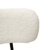 Gulches Mid-Century White Boucle Dining Chairs Set of 4 - Curved Back, 10cm Thick Foam, Black Metal Legs, Rotatable Non-Slip Pads - 2 of 4