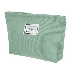 Unique Bargains Corduroy Zipper Makeup Bags and Organizers 1 Pc - 1 of 4