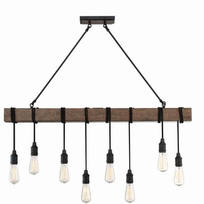Savoy House Burgess 8-Light Rustic Bronze Linear Pendant