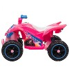 Barbie 12V Kids ATV Ride-On with Rechargeable Battery, LED Headlights, Easy Start, Durable Wheels, Forward & Reverse, Comfy Seat - 2 of 4