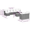 vidaXL Garden Sofa Set Dark Grey PE Rattan Medium to Large Outdoor Set - 3 of 4