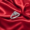 Slickblue Polished Stainless Steel Ring - Clear CZ in Round Pave Setting, Simple Engagement Jewelry for Women, Size 5-10 - 2 of 4