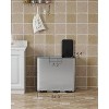 60L/15.9 Gal 3-Section Stainless Steel Recycling Bin, Foot Pedal Operated with Odor Control, Multi-Compartment Trash Can for Kitchen Home Office - 2 of 4