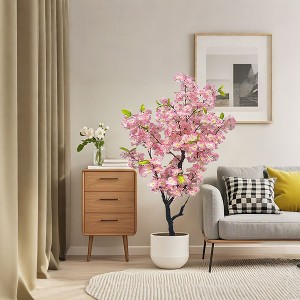 Nasitip Artificial Cherry Blossom Tree, Faux Flower Tree with Realistic Leaves and Trunk, for Home Office Outdoor Indoor - 1 of 4