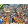 Jumbo Toys Wasgij 1,000 Piece Jigsaw Puzzle: Original 38 - Market Meltdown - 27" x 19" - 2 of 2