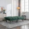 Okak Modern Sofa Bed Futon Couch, Convertible Small Sleeper Sofa Bed Loveseat Recliner for Small Apartments, living Room, Emerald - 3 of 4