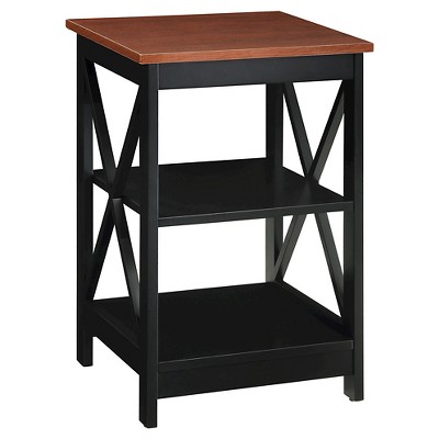 Oxford End Table Cherry/Black - Breighton Home