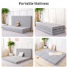 MUUEGM 4” Tri-Fold Memory Foam Mattress| Portable Mattress with Washable Cover, Storage Bag and Non-Slip Bottom, Gray - 4 of 4