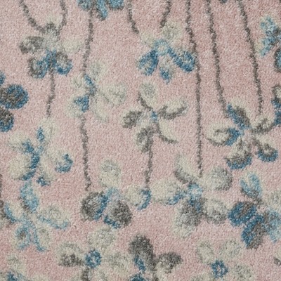 Bohemian Blossom Pink Floral Soft Viscose Area Rug