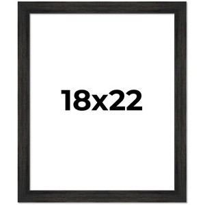 PosterPalooza | 18x22 Wide Barnwood Picture Frame, UV Acrylic, 6 Finishes - Grey, Brown, White, and Black - 1 of 4