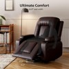 Oversized Power Lift Recliner Chair, Electric Recliner with Heat & Massage, Faux Leather Lift Chair with Side Pockets - 3 of 4