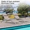 70.08'' Outdoor Chaise Lounge Set of 2 Patio Recliner Chairs with Adjustable Backrest and Removable Pillow - 4 of 4