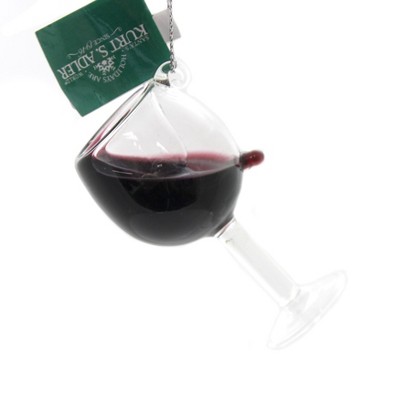 3.0 Inch Wine Glass. Alcoholic Beverage Grapes Tree Ornaments