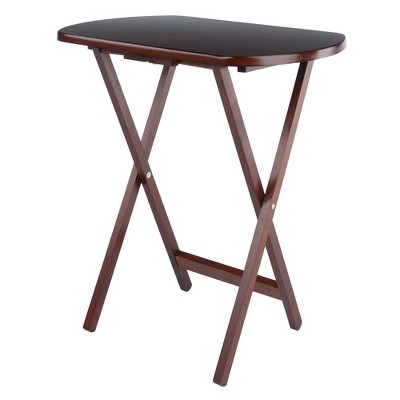 Corbett 4-Piece Antique Walnut Oversize Folding Snack Table Set