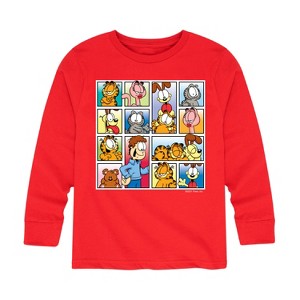 Boys' - Garfield - Friends Long Sleeve Graphic T-Shirt - 1 of 4