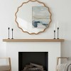 Whisen 30” Wavy Round Decorative Mirror, Solid Wood Frame, Entryway - 4 of 4