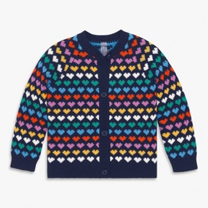 Primary Kids Rainbow Hearts Cardigan - 1 of 1