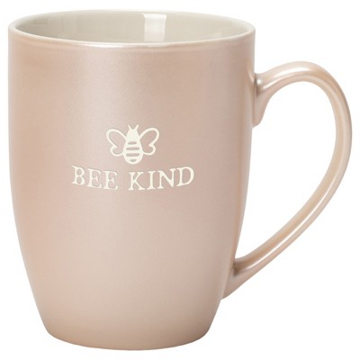 Elanze Designs Bee Kind Precious Pearl 10 ounce New Bone China Coffee Cup Mug