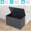 TIRAMISUBEST 160/100/120/150 Gallon Outdoor Storage Deck Box Waterproof Large Patio Bin Lockable Cushions Tools Portable Handles Rollers - 4 of 4