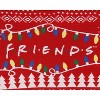 Seven Times Six Friends TV Series Men's Logo And Holiday Lights Ugly Christmas Sweater Red - 3 of 4