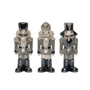 Transpac Small Dol Elegant Nutcracker Figurine Set of 3 Christmas Home Decorations - 1 of 1