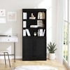 Dovelina Vertical Bookshelf Combination with Adjustable Shelves--Rattan Door - 3 of 4