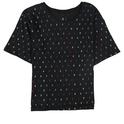 Skechers Womens Diamond Dot Graphic T-Shirt, Black, X-Large