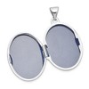Black Bow Jewelry 14k White Gold 21mm Hand Engraved Floral Oval Locket - 4 of 4