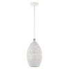 Livex Lighting Charlton 1 - Light Pendant in  White/Brushed Nickel - 3 of 4