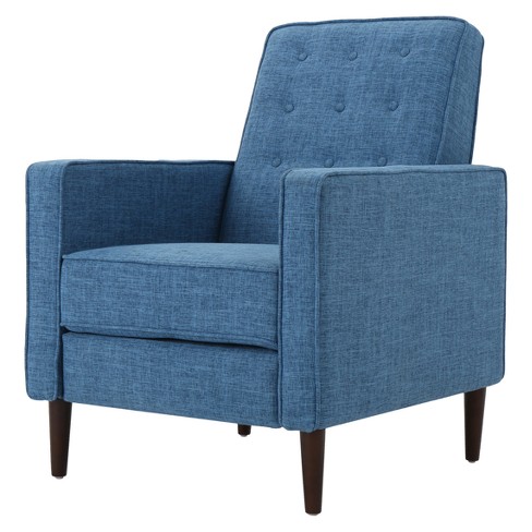 Blue reclining accent chair new arrivals