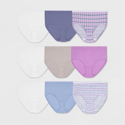 Fruit Of The Loom Women's 6+3 Bonus Pack Cotton Briefs - Colors May Vary 8  : Target