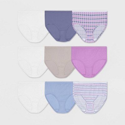 Fruit Of The Loom Women's 6+3 Bonus Pack Cotton Briefs - Colors May Vary 10 : Target
