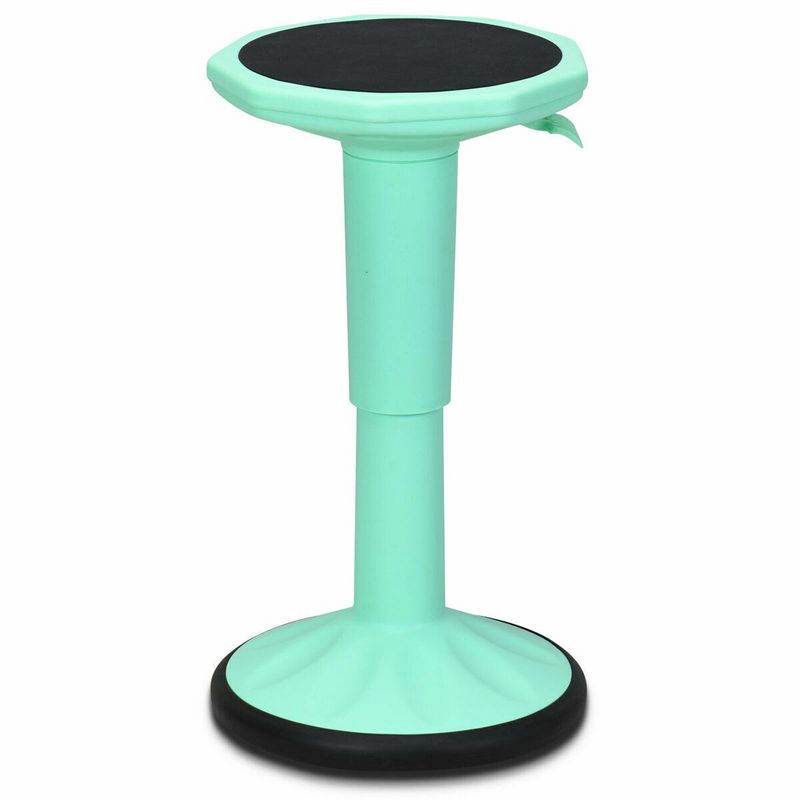 Costway Kids Active Motion Stool Ergonomic Wobble Chair with Adjustable Height Grey/Blue/Black/Mint green/White, 1 of 11