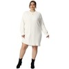 Agnes Orinda Women's Plus Size Knit Sweater Warm Long Sleeve Pullover Mini Dresses - 3 of 4