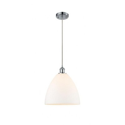 Bristol Glass - 1 Light Mini Pendant In Industrial Style-14.75 Inches Tall and 12 Inches Wide