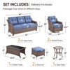 Gymojoy Outdoor Sofa Swivel Chair Ottoman with Coffee Table Patio Funiture Set - 2 of 4