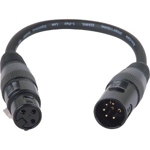 American DJ 5-Pin Male to 3-Pin Female XLR Turnaround DMX Cable - 1 of 1