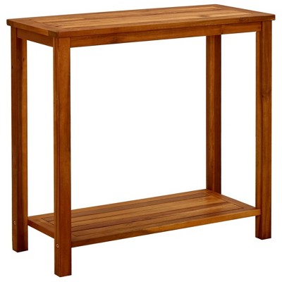 vidaXL Solid Acacia Wood Patio Console Table Entryway Table Accent Table Sideboard Desk Hallway Indoor Yard Furniture Decoration Poolside Yard Home